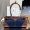 Prada 1BA426 Bonnie Medium Handbag in Denim and Leather Blue/Brown
