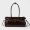 Prada 1BA426 Bonnie Medium Handbag in Leather Dark Brown