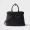 Prada 1BA434 Buckle Medium Handbag with Belt in Leather Black