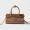 Prada 1BA486 Bonnie Mini Handbag in Leather Brown