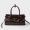 Prada 1BA486 Bonnie Mini Handbag in Leather Dark Brown