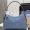Prada 1BC228 Aimee Large Shoulder Bag in Nubuck Leather Blue