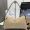 Prada 1BC231 Aimee Large Shoulder Bag in Nubuck Leather Beige