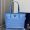 Prada 1BD552 Tessuto Triangulum Tote Bag in Re-Nylon Blue