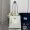 Prada 1BE080 Medium Bucket Bag in Leather White