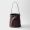 Prada 1BE085 Buckle Bucket Bag with Belt in Leather Coffee
