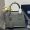 Prada 1BG443 Double Small Bag in Saffiano Leather with Leather Key Ring Grey
