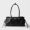 Prada 1BG628 Bonnie Medium Tote Bag in Antiqued Leather Black