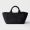 Prada 1BG635 Large Tote Bag in Raffia with Leather Details Black