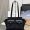 Prada 1BG645 Route Medium Tote Bag in Canvas and Leather Black