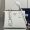 Prada 1BG775 Double Large Tote Bag in Saffiano Leather with Leather Key Ring White