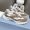 Prada 1E503O Sneakers Unisex Mesh Fabric and Suede Khaki