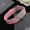 Prada 1IB341 Triangle Logo Bracelet in Saffiano Leather Pink/Silver