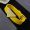 Prada 1IB341 Triangle Logo Bracelet in Saffiano Leather Yellow/Gold