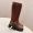 Prada 1U187O High Boots Women Leather Brown