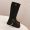 Prada 1U187O High Boots Women Suede Dark Brown