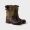 Prada 1U275O Boots Women Leather and Canvas Green/Black