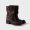 Prada 1U275O Mid-Calf Boots Women Leather Dark Brown