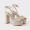 Prada 1XP48B Platform Sandals Women Nappa Leather Beige