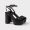 Prada 1XP48B Platform Sandals Women Nappa Leather Black