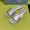 Prada 1XX730 Slides 10mm Women Saffiano Patent Leather Silver