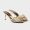 Prada 1XX789 Slides Women Mesh Fabric Gold