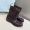 Prada Ankle Boots Women Calfskin with Two Buckled Strap Dark Brown