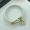 Prada Bracelet In Saffiano Leather with Logo Charm White/Gold