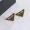 Prada Crystals Logo Triangle Earrings In Metal Gold/Black