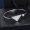 Prada Crystals Triangle Bangle Bracelet In Metal Silver