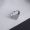 Prada Crystals Triangle Ring In Metal Silver