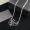 Prada Enamel Heart Necklace In Metal Silver/Black