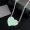 Prada Enamel Heart Necklace In Metal Silver/Green