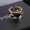 Prada Enameled Ring In Metal Gold