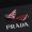 Prada Symbole Clip Earrings In Metal Silver/Red