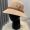Prada Triangle Logo Knitted Bucket Hat in Cotton with Buckle Strap Beige