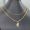 Prada Triangle Logo Pendant Two Layer Necklace in Metal Gold/White