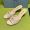 Prada Triangle Logo Slides 75mm Women Mesh Fabric Apricot