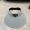 Prada Triangle Logo Visor Hat in Cotton Light Grey