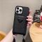 Prada iPhone Case In Saffiano Leather with Shoulder Strap Black
