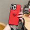 Prada iPhone Case In Saffiano Leather with Shoulder Strap Red