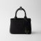 Prada 1BA038 Jardiniere Mini Handbag in Cotton Canvas Black