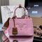 Prada 1BA038 Jardiniere Mini Handbag in Cotton Canvas Pink
