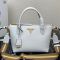 Prada 1BA111 Handbag in Leather White