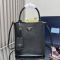 Prada 1BA212 Panier Medium Bag in Saffiano Leather Black