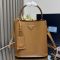 Prada 1BA212 Panier Medium Bag in Saffiano Leather Brown