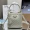 Prada 1BA217 Panier Mini Bag in Cut-Out Leather White