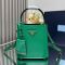 Prada 1BA217 Panier Mini Bag in Saffiano Leather with Leather Key Ring Green