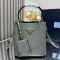 Prada 1BA217 Panier Mini Bag in Saffiano Leather with Leather Key Ring Grey