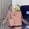 Prada 1BA217 Panier Mini Bag in Saffiano Leather with Leather Key Ring Pink
